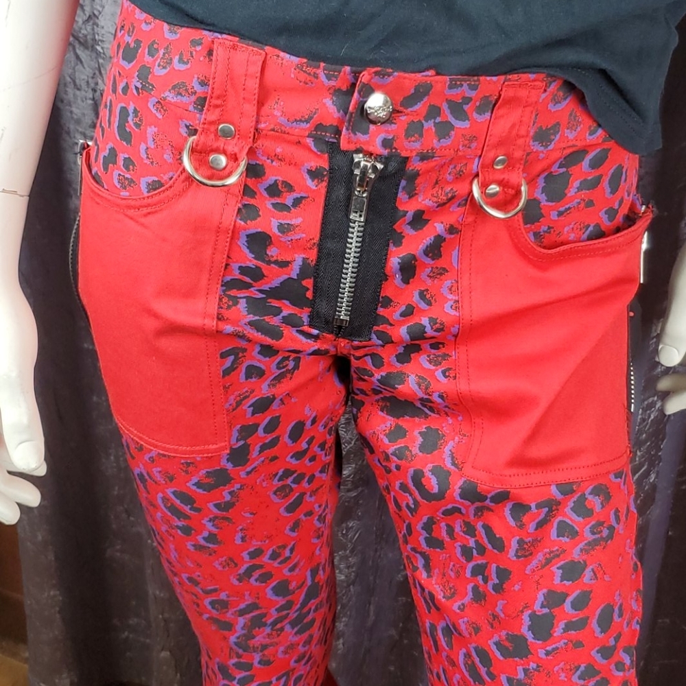 NOS Lip Service Leopard Riot Sound Jeans Bondage - Picture 2 of 9
